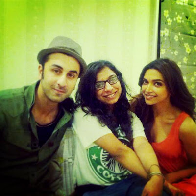 Ranbir Kapoor and deepika were spotted during a promotional interview for Yeh Jawaani Hai Deewani.