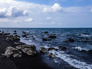 Tropical Rocky Beach Panorama At Umeanyar Beach, Buleleng Regency, North Bali, Indonesia