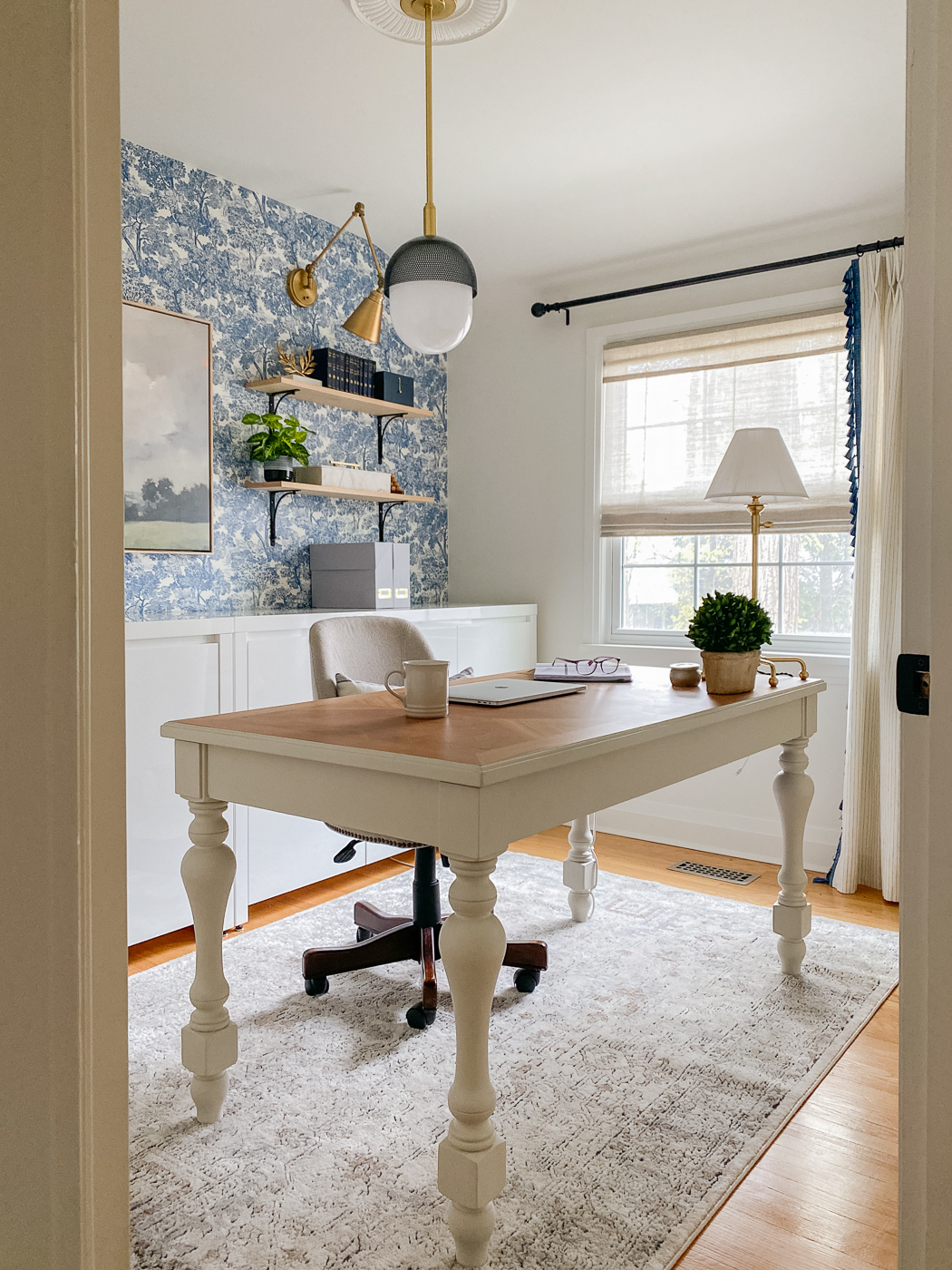 Easy Solution to Hide Cords in the Office - Lemons, Lavender, & Laundry