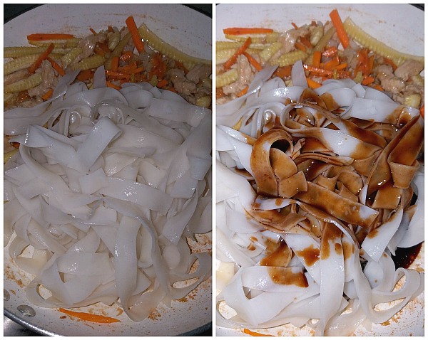 Steps to make spicy thai drunken noodles