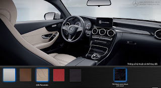 Màu nội thất Mercedes C300 Coupe 2019 Nội thất Mercedes C300 Coupe 2019 màu Vàng Porcelain 225