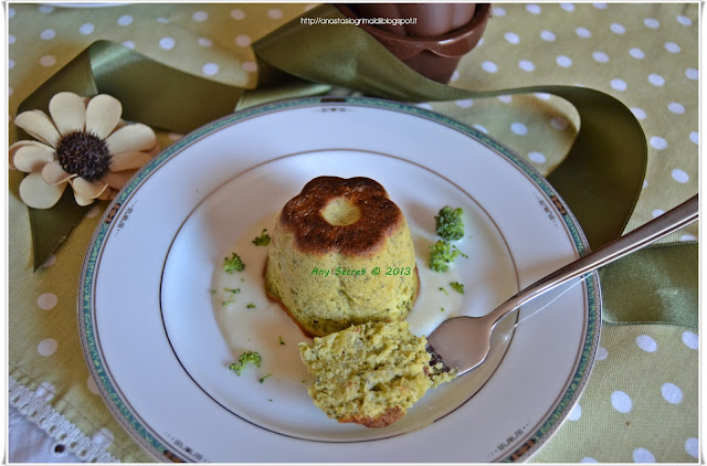 flan di broccoli con salsa al parmigiano