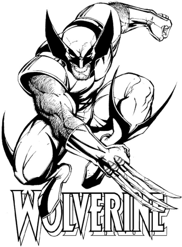 Coloring pages for kids free images Wolverine Logan free coloring
