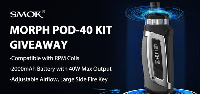 Win Free  SMOK Morph Pod-40 Kit with our Vaping Giveaways!