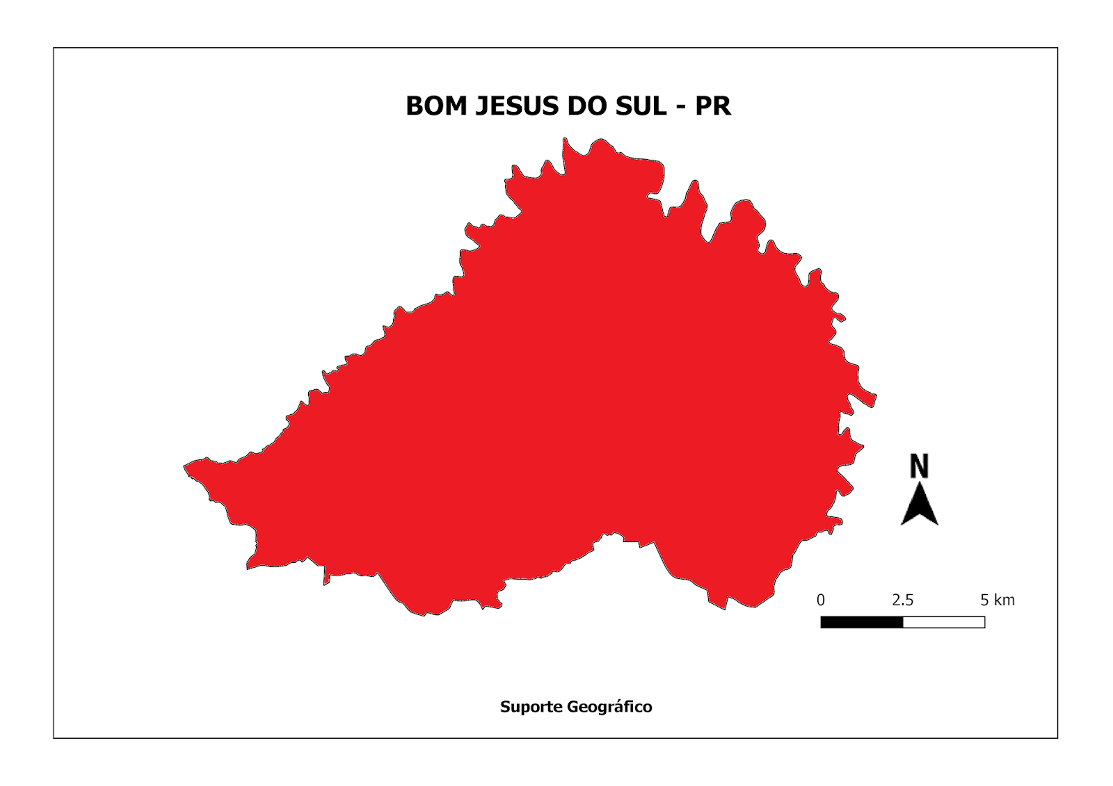 MAPA DE BOM JESUS DO SUL PR Suporte Geográfico MAPA DE BOM JESUS DO SUL PR Suporte Geográfico