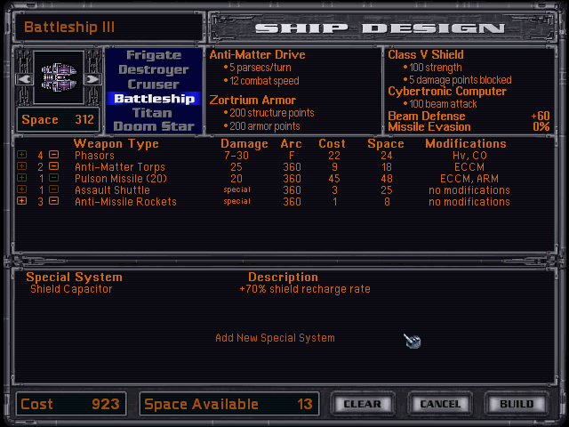 Screenshot from Master of Orion II