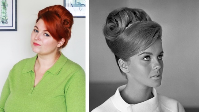 Need a Holiday Hairstyle Idea Try This 60s Style Updo  Glamour