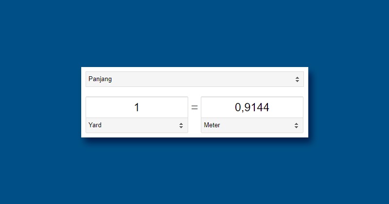 1 Yard Berapa Meter (1 yd berapa m)
