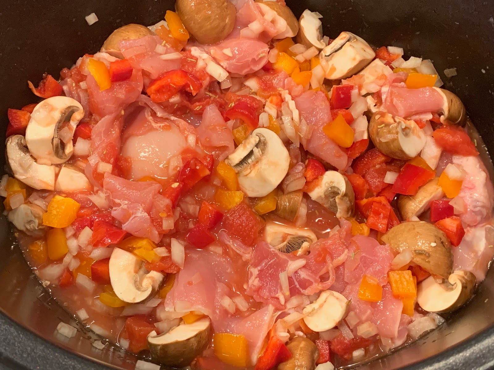 Slow Cooker Chicken Cacciatore with Bacon