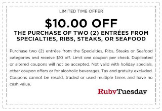 Ruby Tuesday Printable Coupons May 2018 - Printable Coupons & Promo