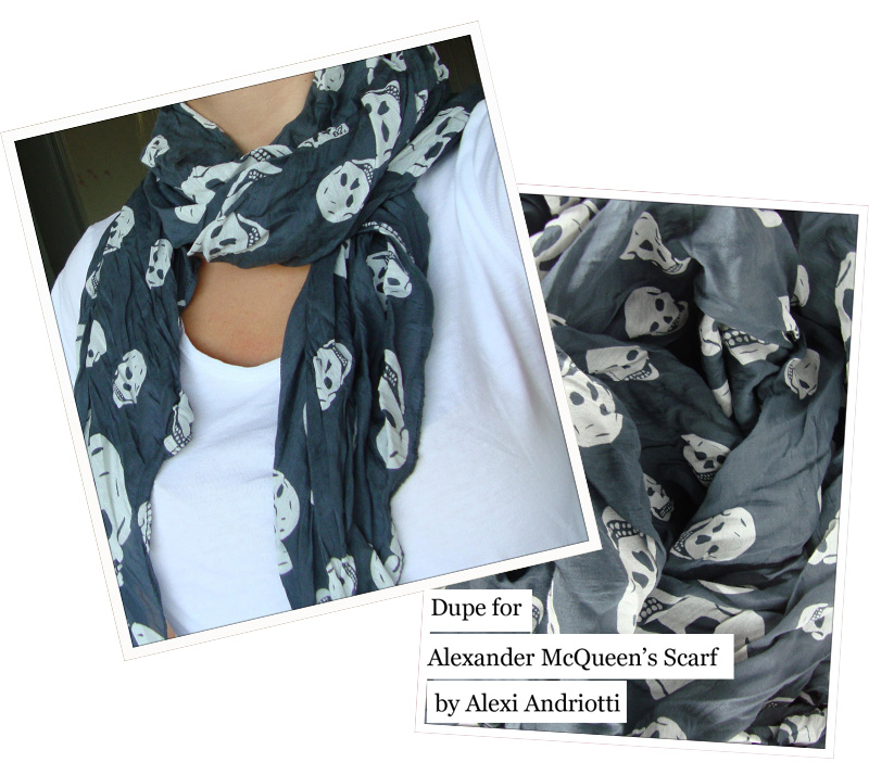 christina77star Dupe για το μαντήλι του Alexander McQueen