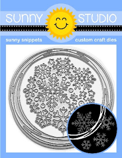 Sunny Studio Stamps: Snowflake Loopy Circle Frame Metal Cutting Dies