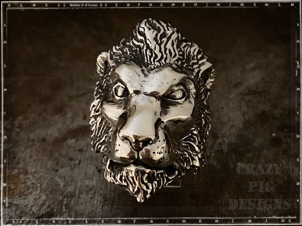 Crazypig lion ring 20号