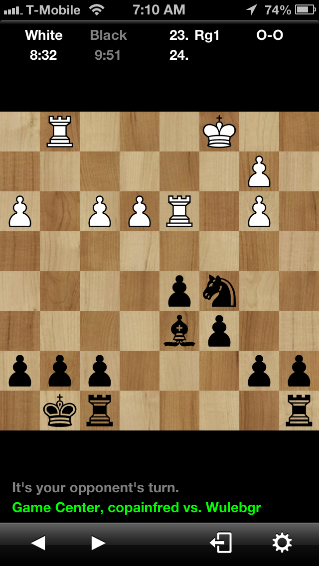 Chess Skills Correspondence Chess on the iPhone