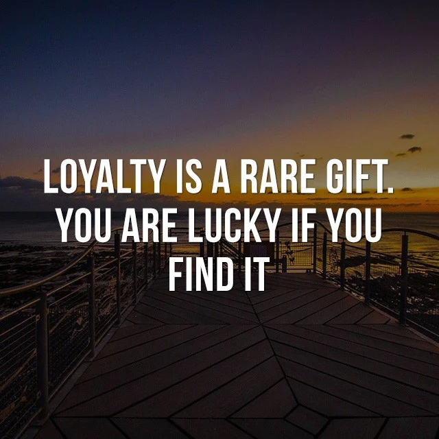 Loyalty is a rare gift, you are lucky if you find it. - Quotes Images