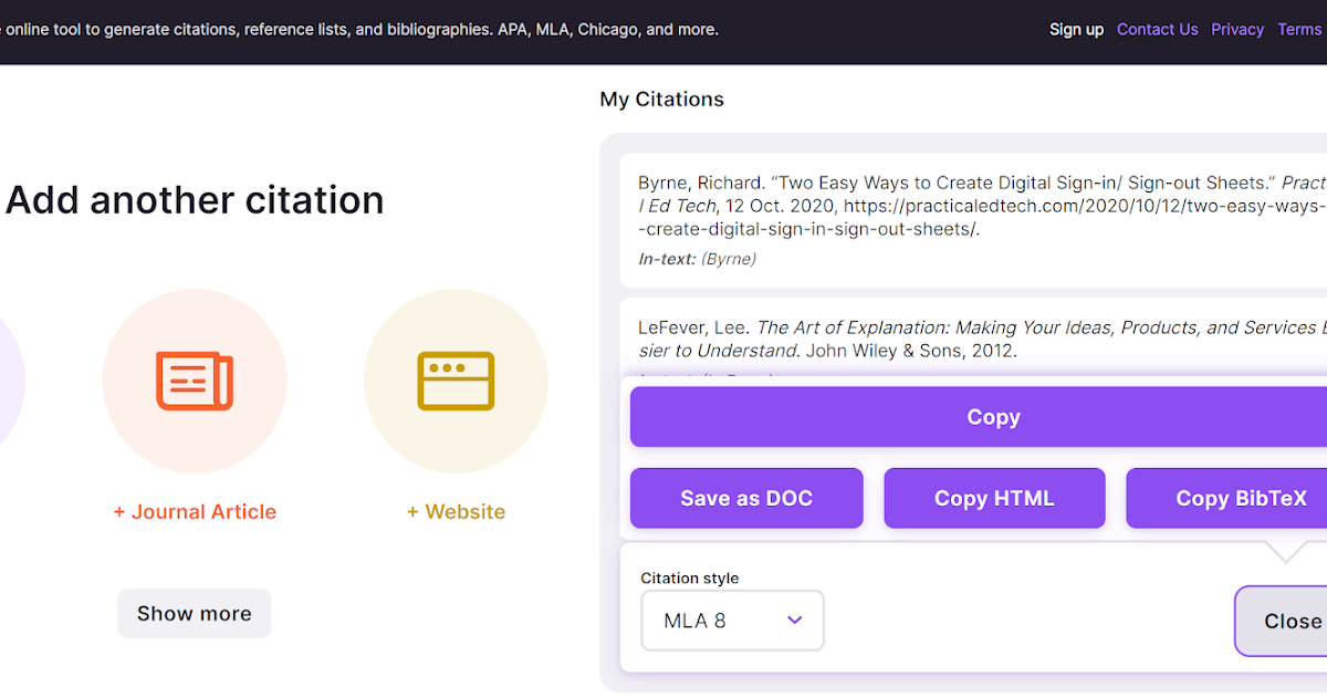 Free Technology for Teachers Bibcitation Easily Create Citations in