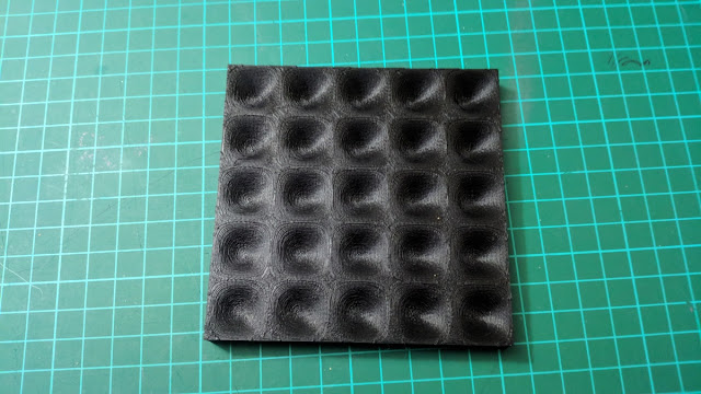 3D printed model of a rippled surface