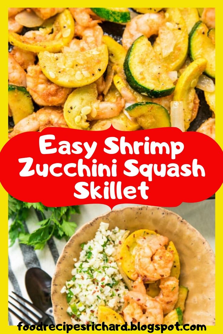 Easy Shrimp Zucchini Squash Skillet