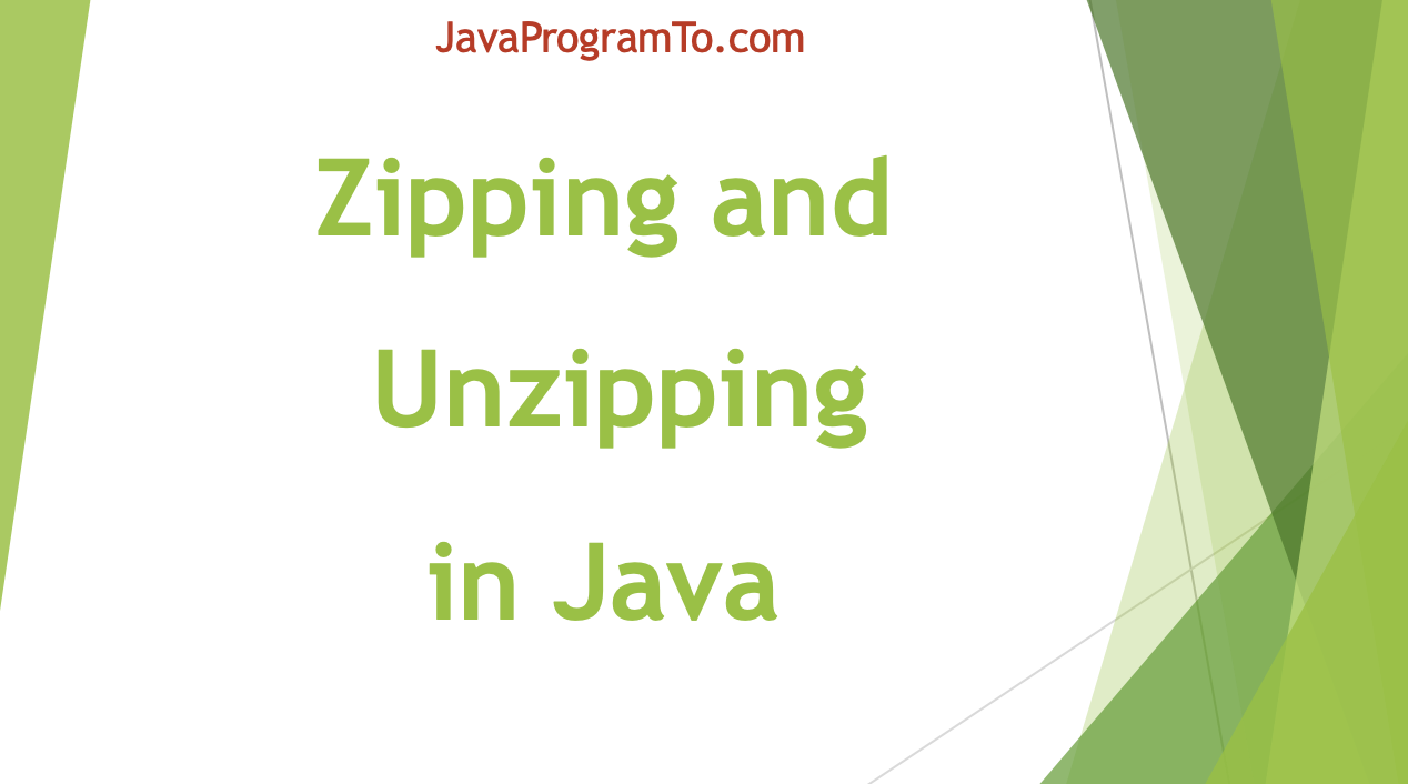 Files Compressing and in Java (Zipping and Unzipping