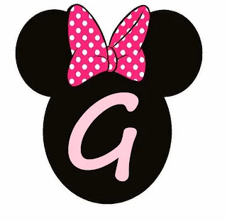 Abc Rosa en Cabezas de Minnie. Minnie Heads Pink Abc.