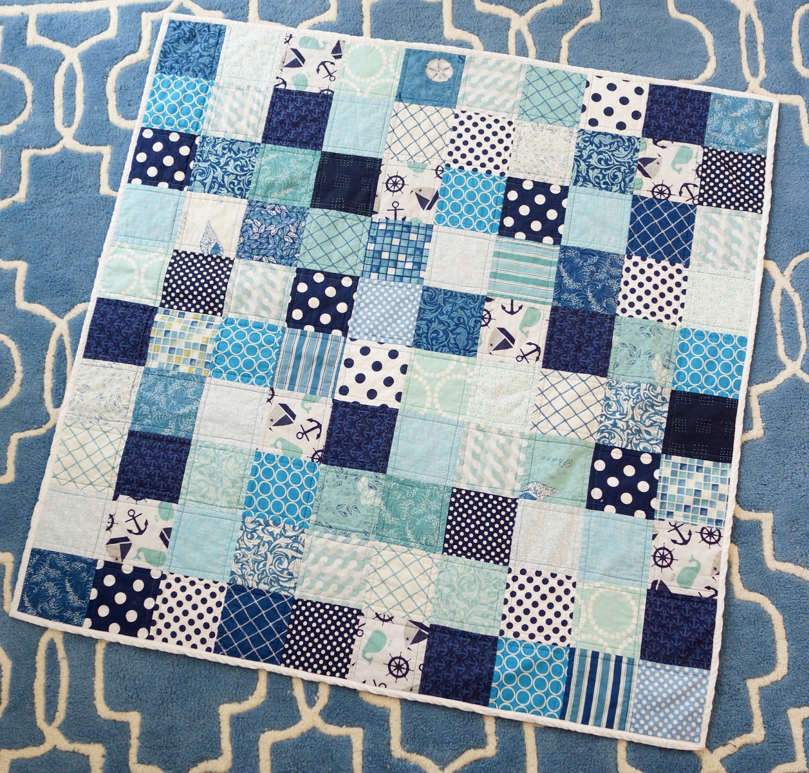 Lo, Ray, & Me: Ahoy Ahoy It's a Boy! Easy Baby Quilt