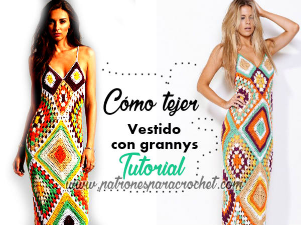 Honorable Nos vemos mañana suelo Vestido Crochet con Grannys / Tutorial