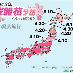 日本氣象協會 櫻開花預想 2013 - 第7回公佈