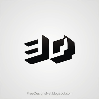 3D Logo Editable Template File Free Download