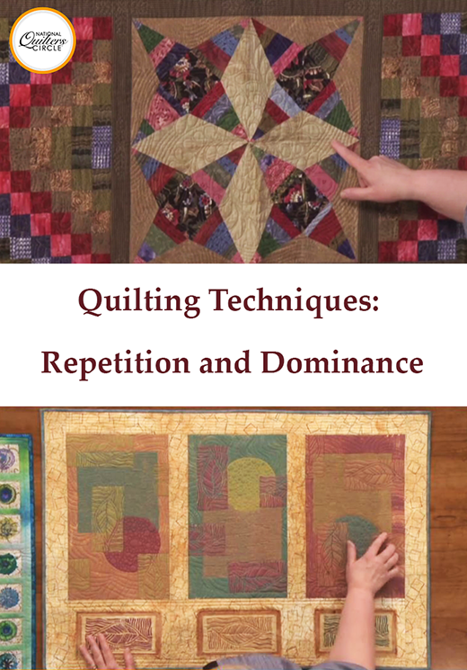 Learn the importance of repetition with designs and dominance in certain areas in this instructional video about quilting techniques.