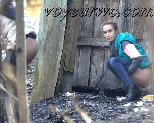 PissWC 261 (Girls peeing outdoors unsuspecting of a voyeur with a spy cam)