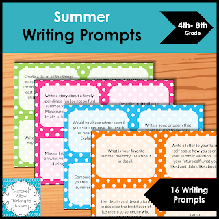 The Best of Teacher Entrepreneurs III: Summer Writing Prompts