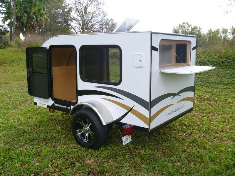 Tiny Yellow Teardrop Featured Teardrop SignaTour Campers