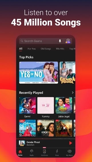 GAANA SPOTIFY MUSIC HINDI SONG APP