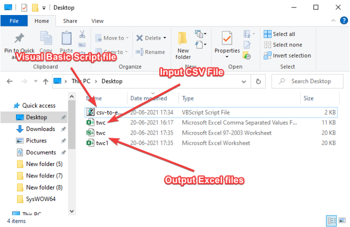 Converti CSV in Excel utilizzando la riga di comando