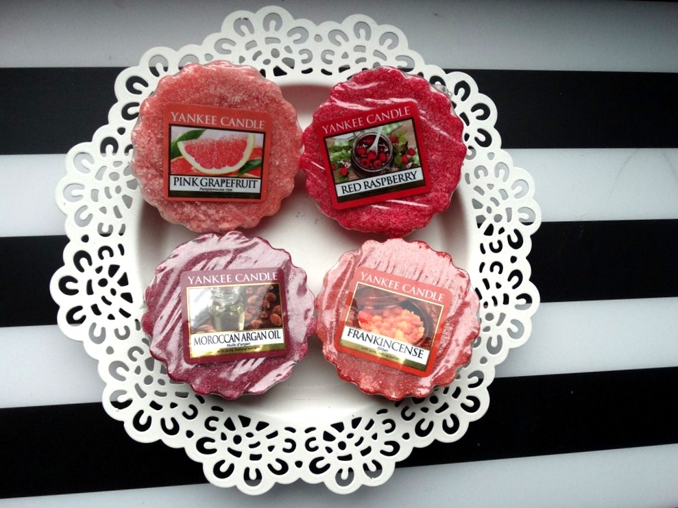 Yankee Candle: Pink Grapefruit, Frankincense, Red Raspberry i Moroccan Argan Oil