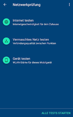 Screenshot der Google Wifi Einstellungen in der Wifi-App