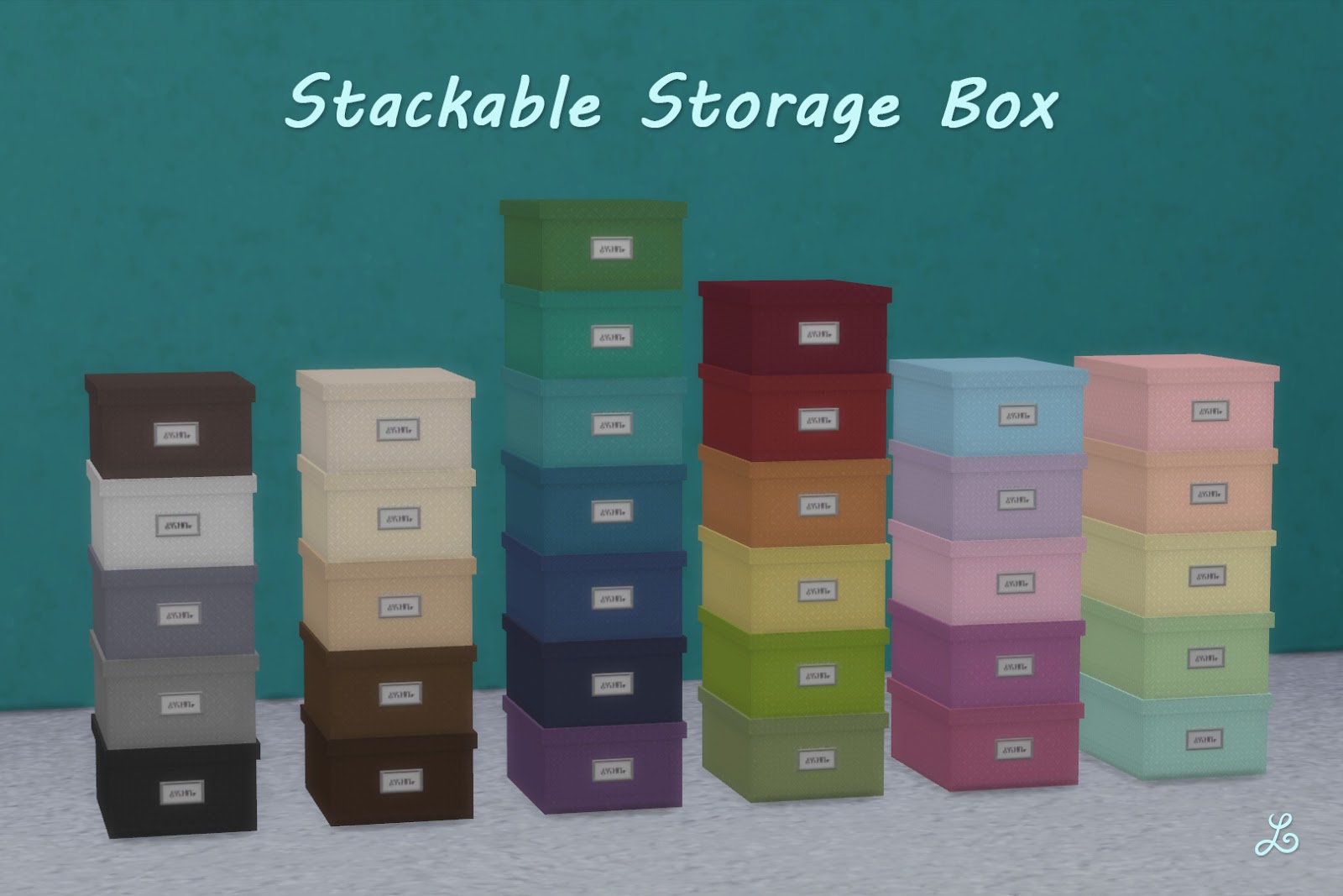 Sims 4 Creations by Lavsm Stackable Storage Box