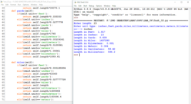 Python code to convert length into feet, inches, yards, miles ...