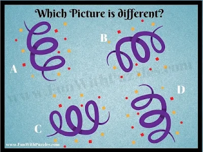 Picture Brain Teaser to find Odd One Out