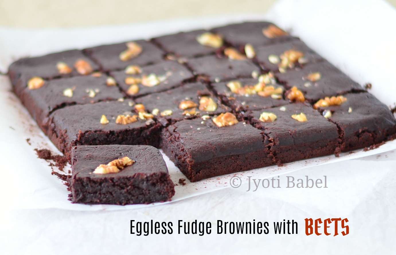 Jyoti's Pages Eggless Fudge Brownie with Beets Eggless Beetroot