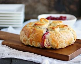 Baked Brie with Rum Cranberry Compote