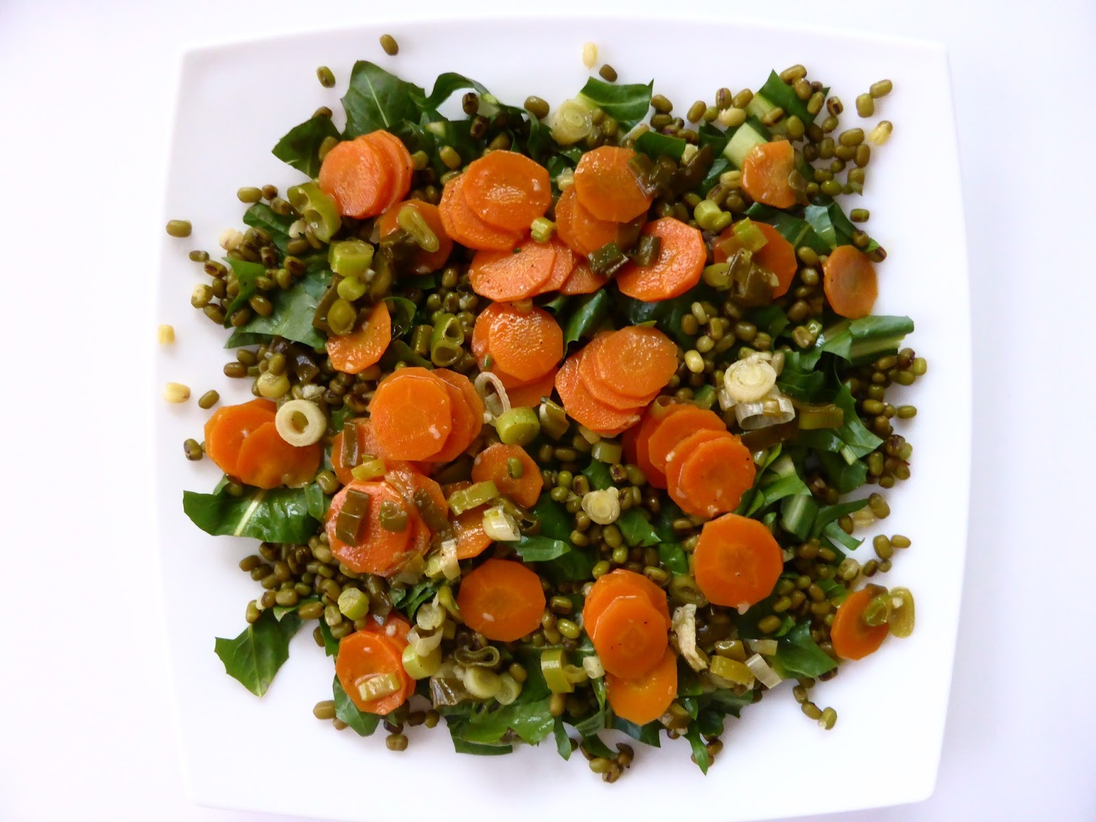 VEGAN - GO FOR IT: LÖWENZAHNSALAT MIT MUNGOBOHNEN
