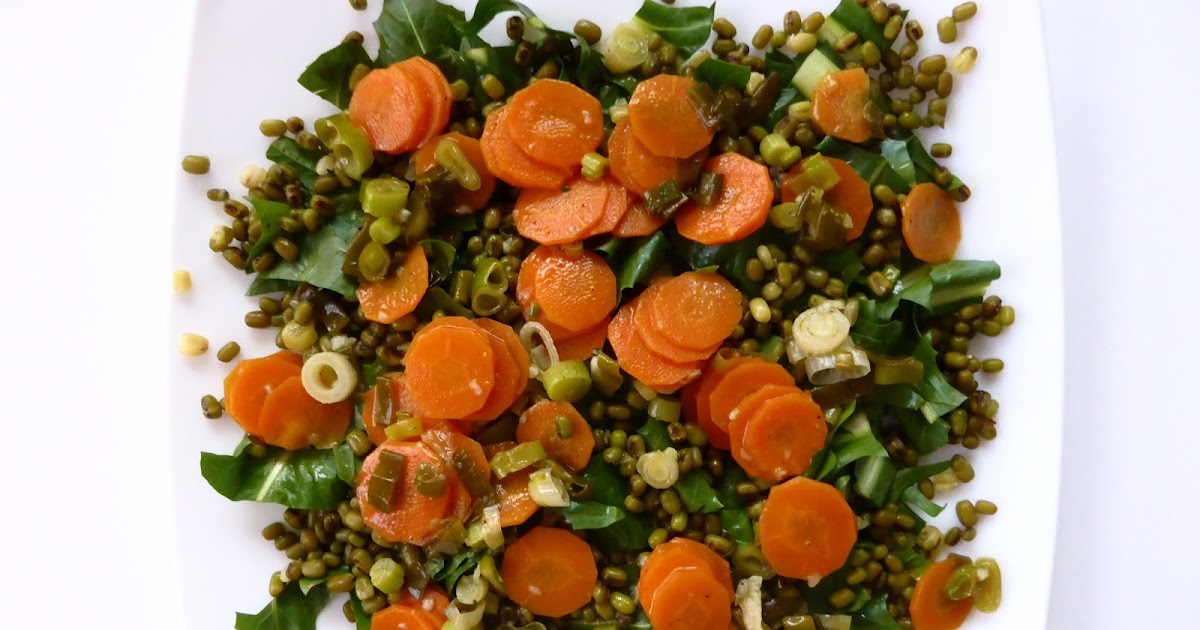 VEGAN - GO FOR IT: LÖWENZAHNSALAT MIT MUNGOBOHNEN
