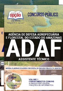 Baixar Apostila Concurso ADAF 2018 PDF - Assistente Técnico