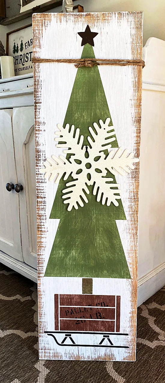Christmas tree with a snowflake