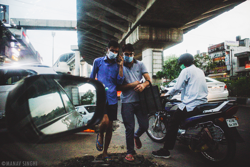 Street Photography Face Mask Jaipur Opening after Lock Down