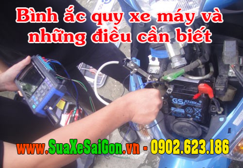 Thay bình ắc quy xe máy Vespa Cổ tại TpHCM