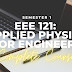 Semester 1| EEE 121: Applied physics for engineers | Book | Past papers 