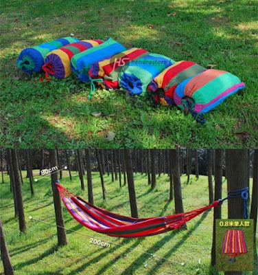 Jual Hammock Camping Single Murah - Motif Salur Nyaman Jual Hammock Camping Single Murah - Motif Salur Nyaman