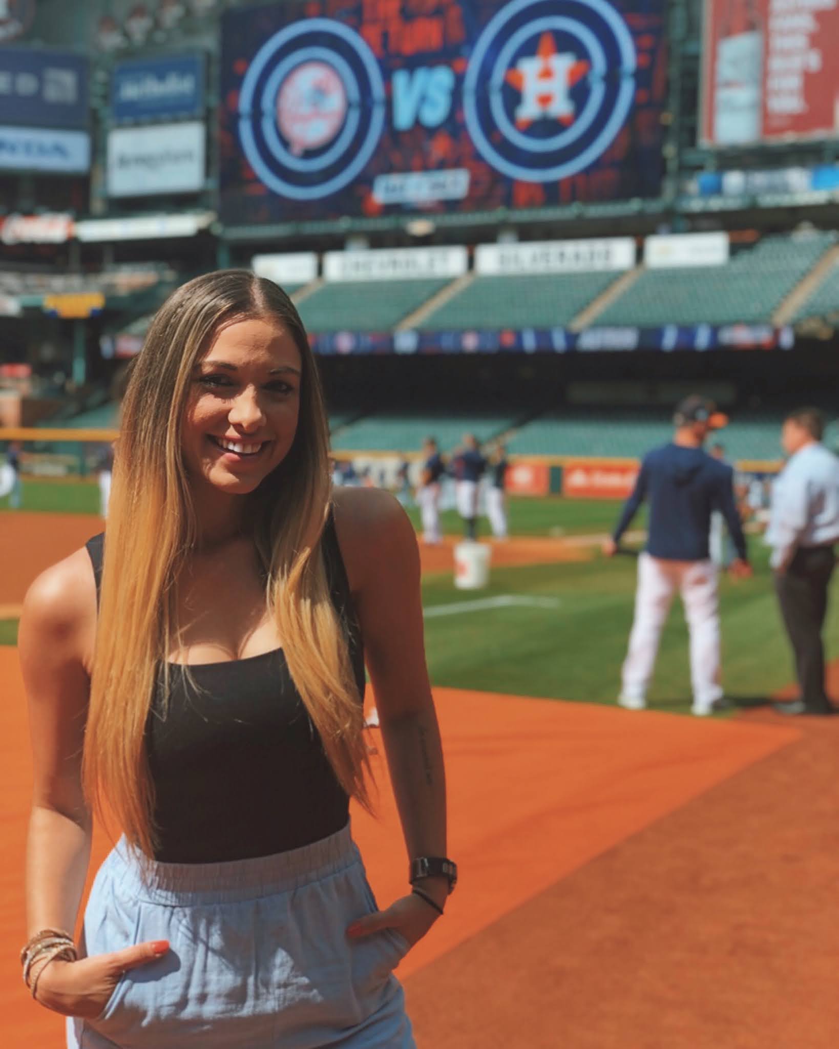 María Cristina Santoro se crece periodista deportivo